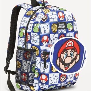 Old Navy Super Mario Kids Backpack - Blue and Red